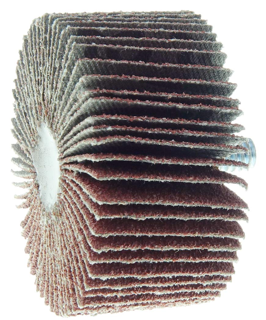 Weiler 30738 - Ruota abrasiva, 2 "x 1" x 80AO Wolverine, stelo filettato 1/4-20 (confezione da 10)