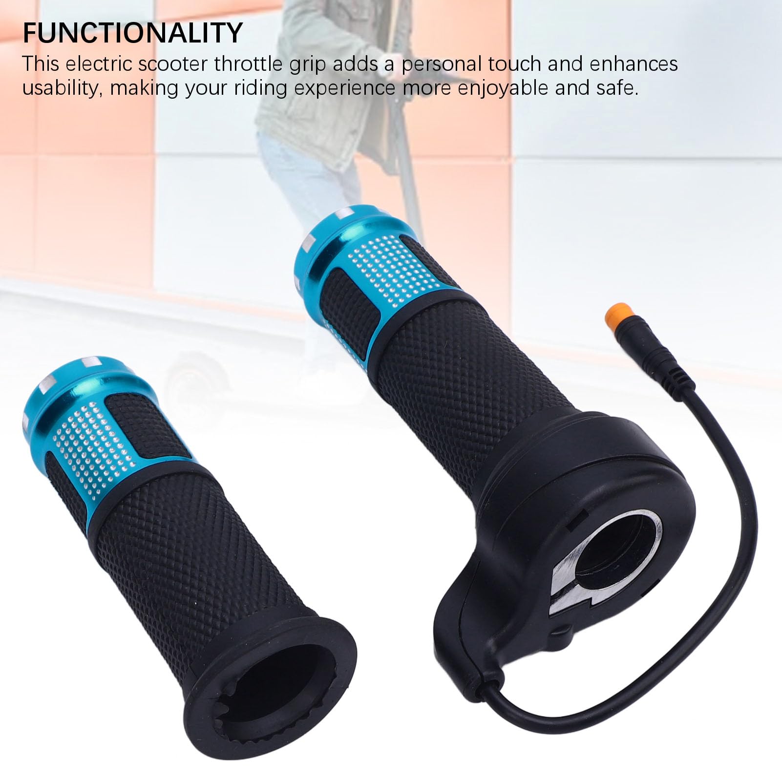 Denash Empuñadura del Acelerador para Scooter Eléctrico, Manillar del Acelerador Giratorio ABS de Aleación de Aluminio con Control de Velocidad sin Esfuerzo, para Scooters SmartGyro — view 2