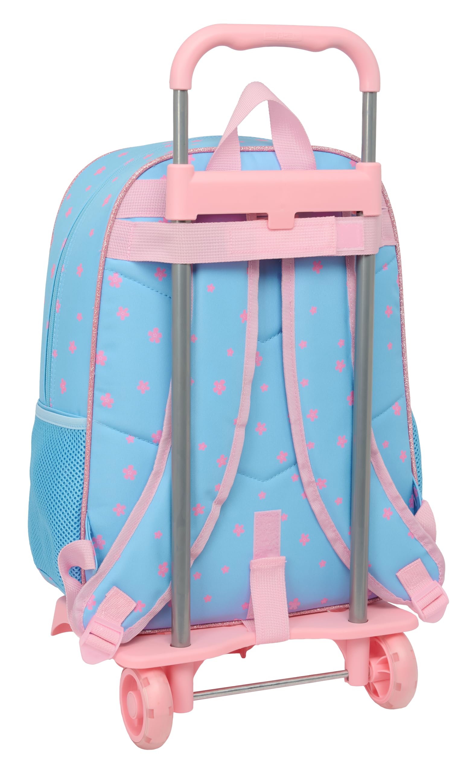 Safta STITCH HAPPY - Mochila Escolar con Carro 905, Ideal para Niños de Diferentes Edades, Cómoda y Versátil, Calidad y Resistencia, 33x14x42 cm
