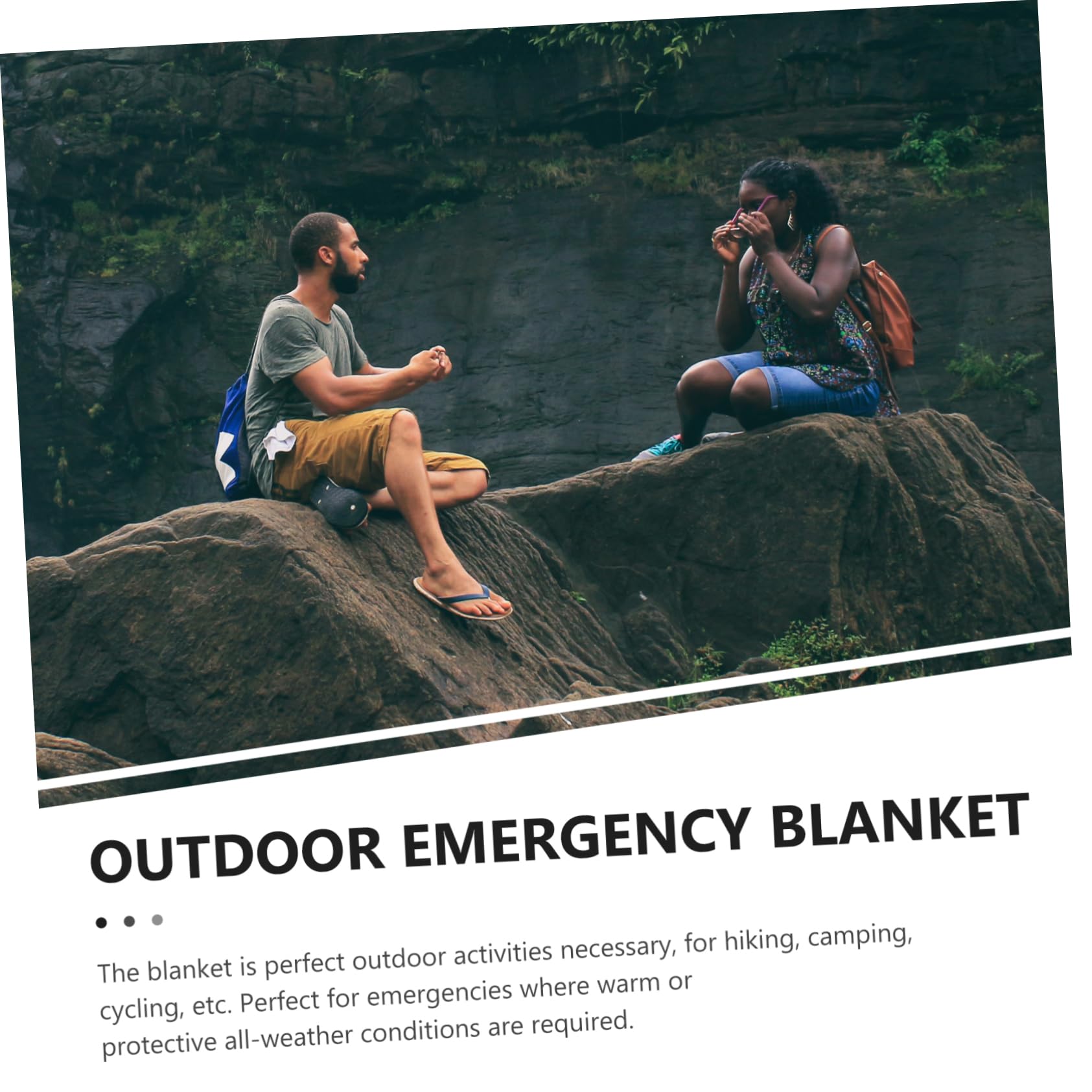 Abaodam Térmica De Emergencia Multiusos De Camping para Tienda De Campaña Picnic o Emergencia