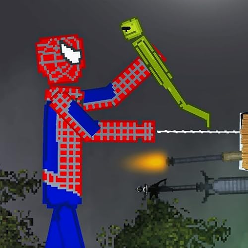 People vs Spider Pixel Battle Playground Simulator