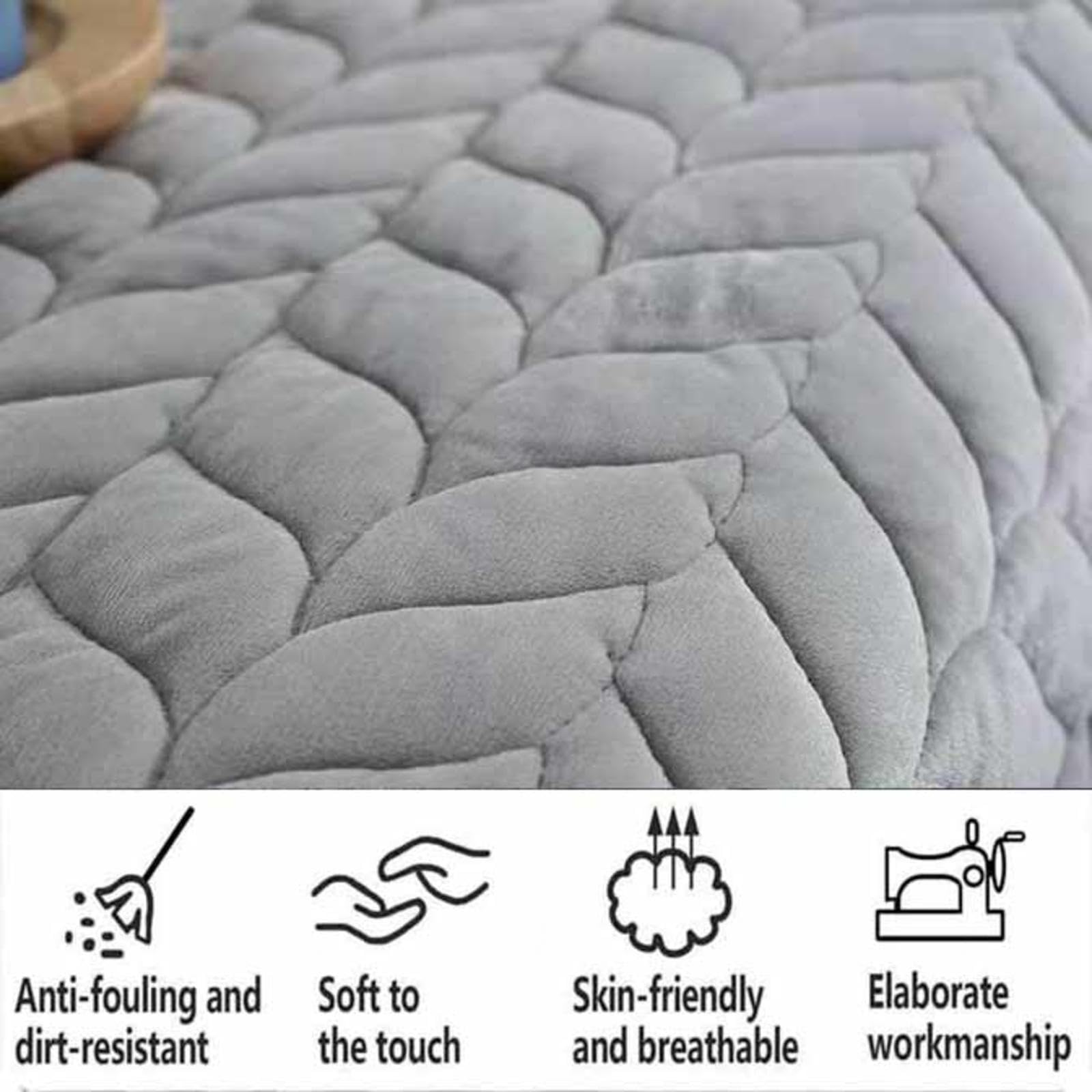 sofabezug ecksofa I Form sofaschoner rutschfest Hund Katze sofaüberwurf Decke ecksofa wasserdicht sofahusse gelten3/2/4/1sitzer,gray-110x240cm