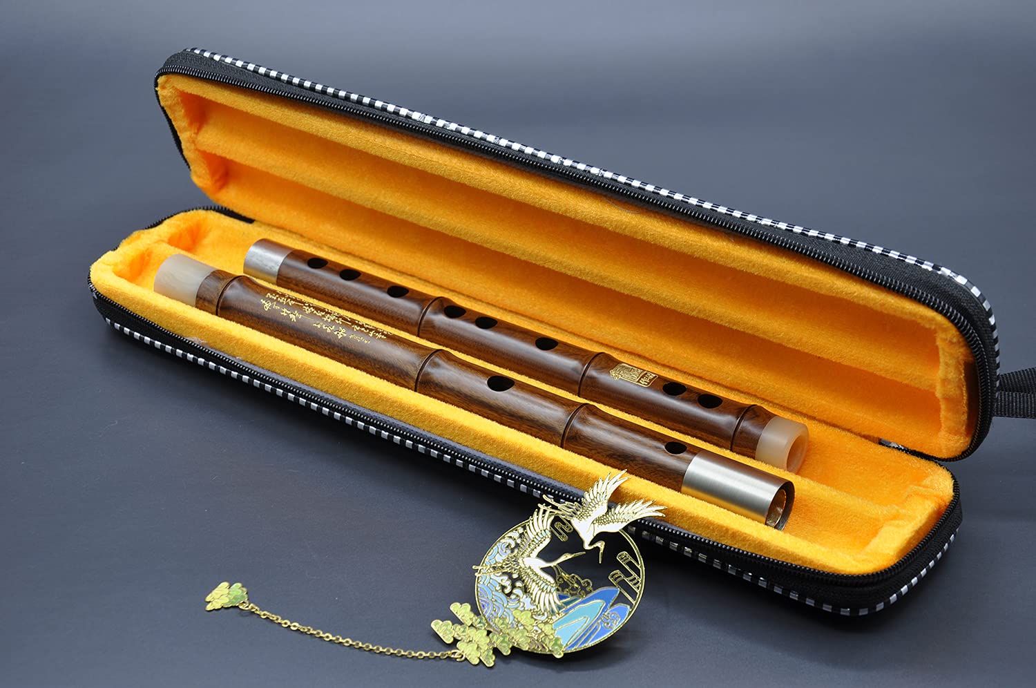 Flauto Dizì Cinese In Legno Di Sandalo Rosso - Chiave C Per Principianti Con Accessori - Foto 2