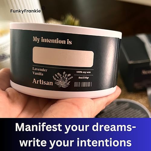 Miniatura 3 de FUNKYFRANKIE® Vela de luna llena, purificación y limpieza, aceite natural y cristal, velas de soja de aromaterapia, tarro de vidrio de 8 onzas,