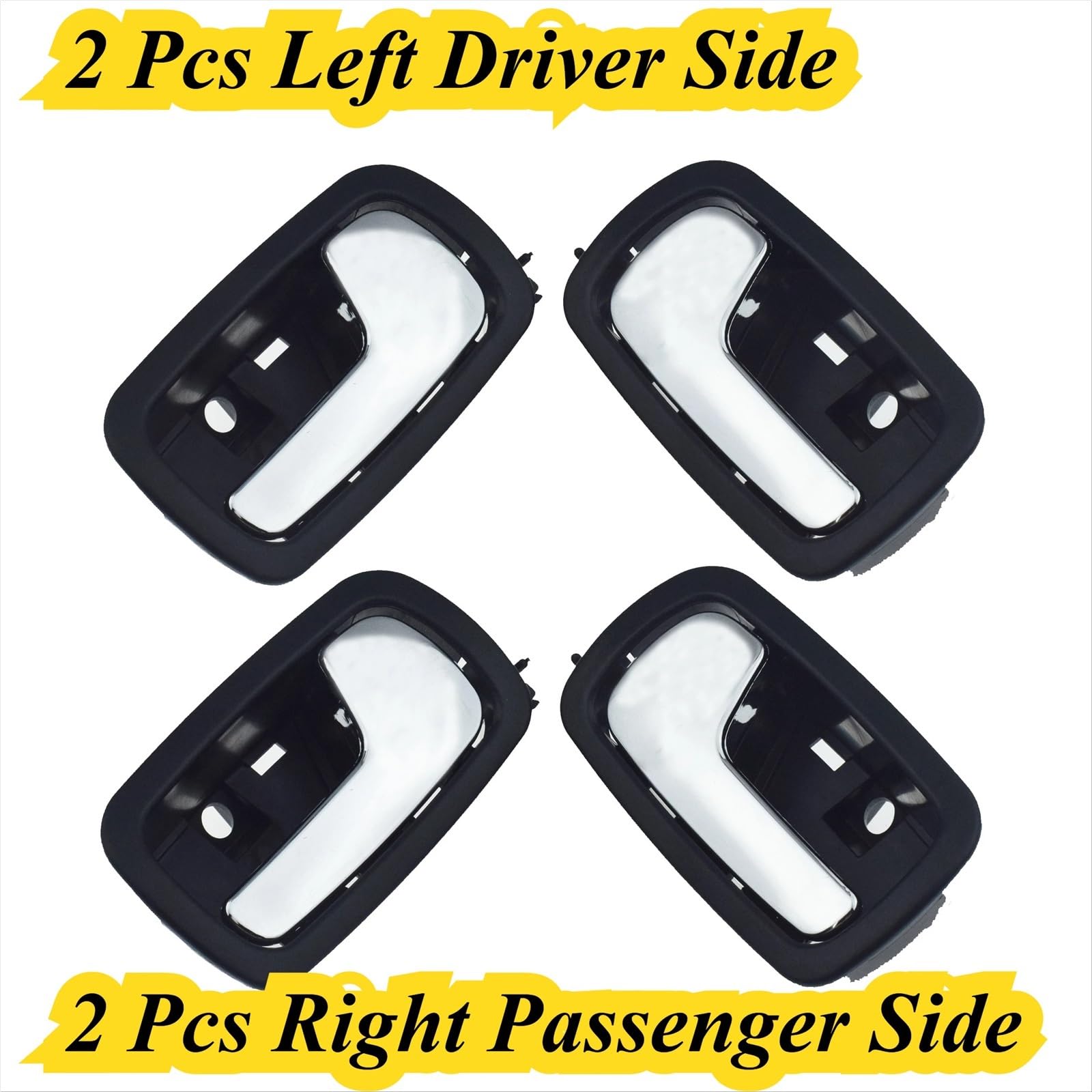 1/2/4 szt. klamki do drzwi samochodowych przód lub tył lewy lewy lub prawy prawy pasujące do Chevrolet Cobalt 2.0L 2.2L 2005-2010 i Pontiac G5 Klamka Zewnętrzna Samochodu(4 Pcs Left Right)
