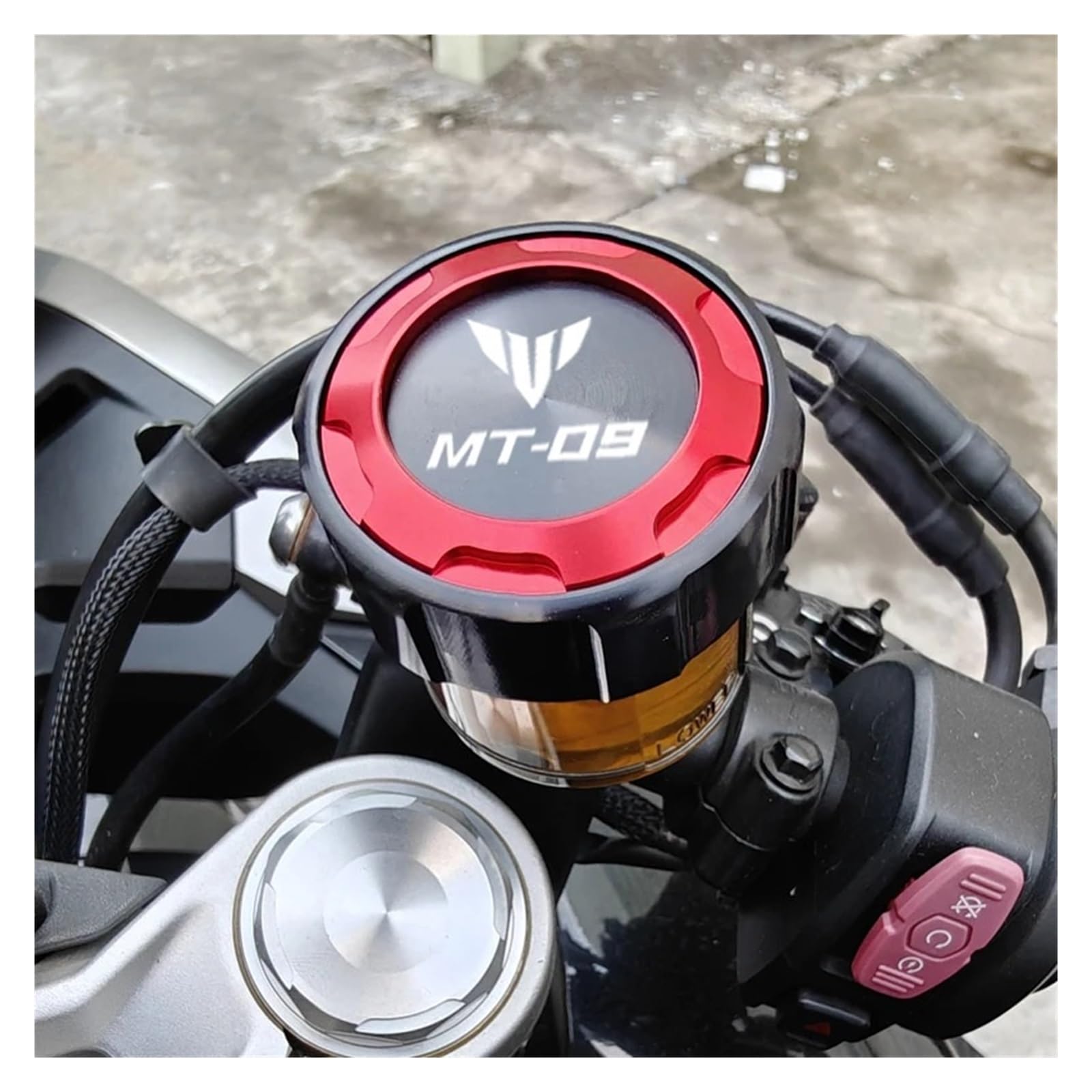 Compatible avec MT 09 MT-09 Mt09 SP 2021-2024 Accessoires de Moto CNC Protection du Bouchon de Liquide de Frein Avant et arrière et Bouchon de Remplissage d'huile
