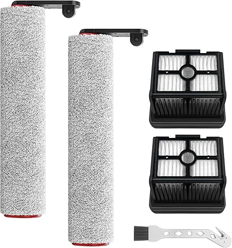 Rodillo de cepillo de repuesto y filtro HEPA para aspiradoras inalámbricas Dreame H12 Pro, 2 rodillos de cepillo + 2 filtros HEPA + 1 cepillo de