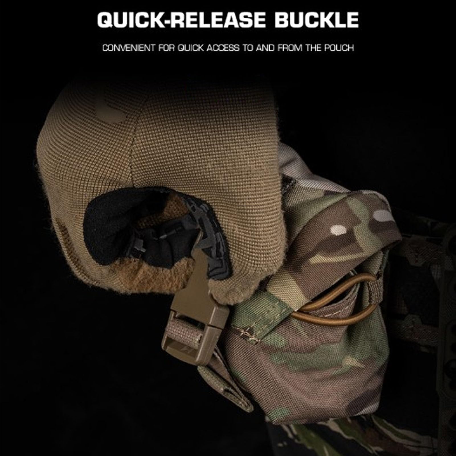 Porta Granada Airsoft Multiuso, Funda Táctica MOLLE con Cierre Rápido para Chalecos, Chest Rigs y Cinturones