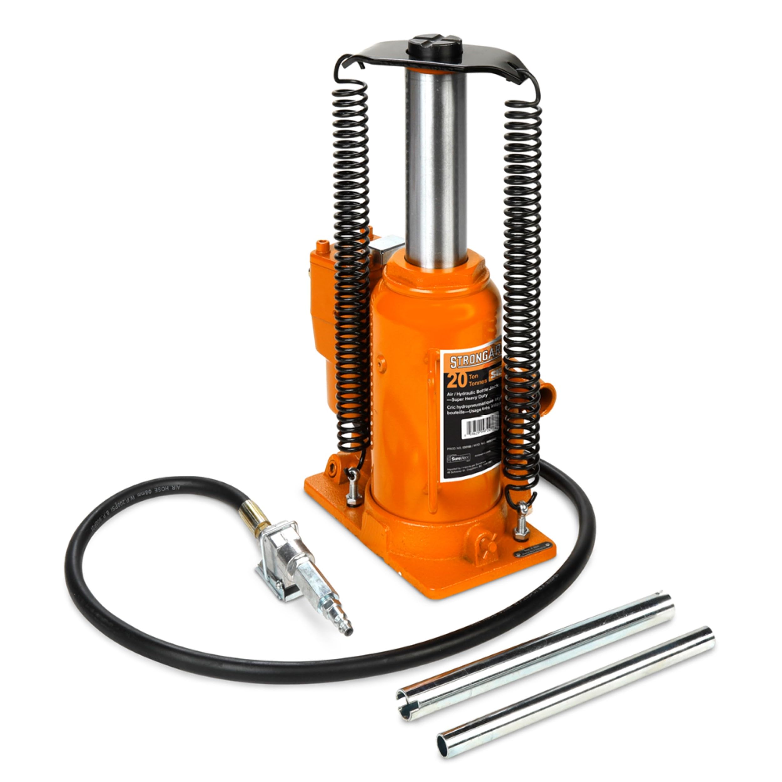 Strongarm 20 Ton Bottle Jack - Manual and Air Assist Hydraulic