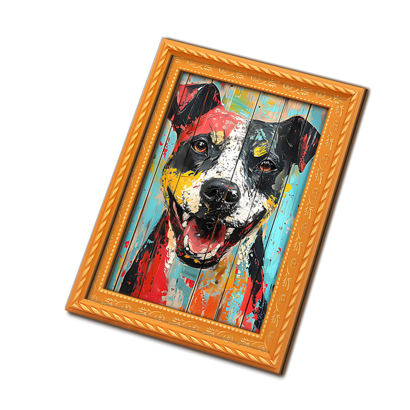 Jazuaiao Unique Retros Dog Art Decoration Cats Picture Frame Refrigerator Magnets for Fridge or Offices Cats Picture Frame Refrigerator Magnets