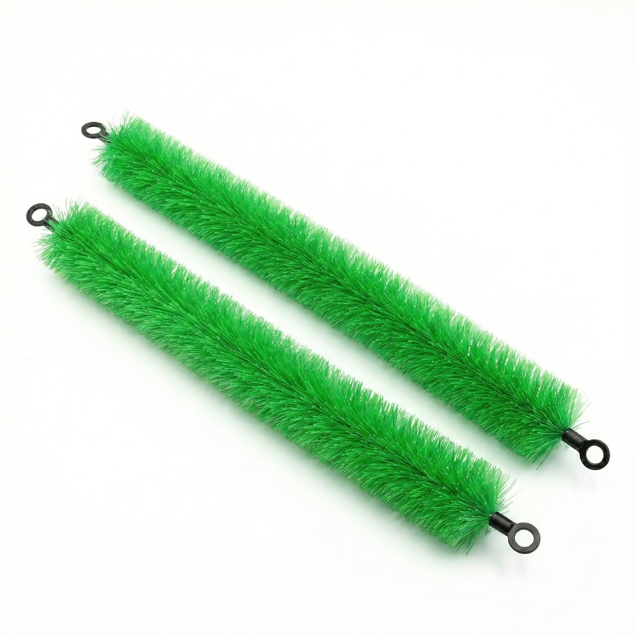 Pondlife Koi Laichbürste Ablaichhilfe, 2er-Set, je 130 cm, Ø 14 cm, weiche PP-Fasern, rostfreier Drahtkern, flexible Laichhilfe für Teichfische im Gartenteich, mit Ösen erweiterbar