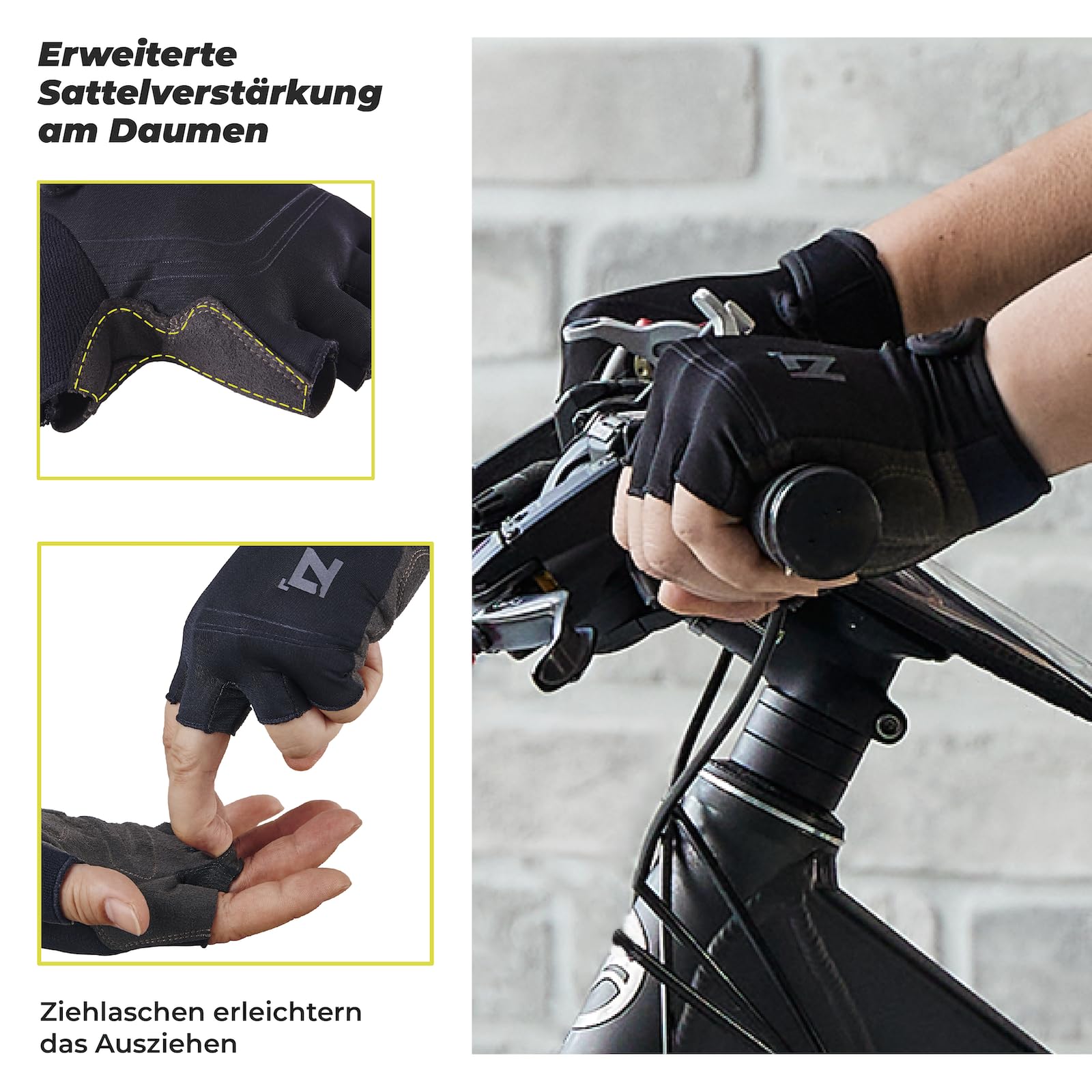 OOZi Guanti da ciclismo senza dita, per uomo e donna, materiale elasticizzato leggero, resistenti, imbottiti, per mountain bike, viaggi su strada, allenamento al coperto, sollevamento pesi