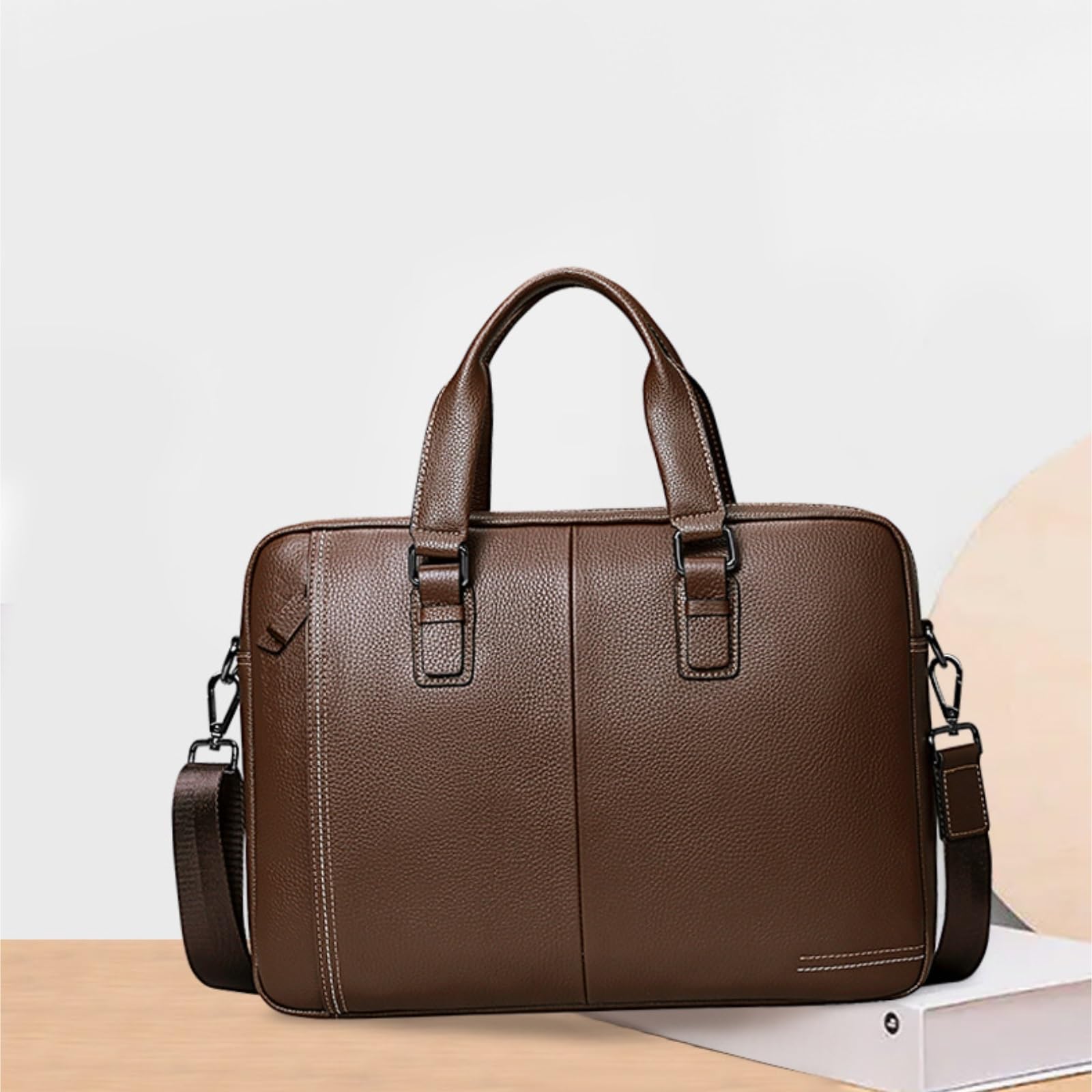 Borsa a tracolla Borsa in pelle per laptop da uomo 14 pollici in