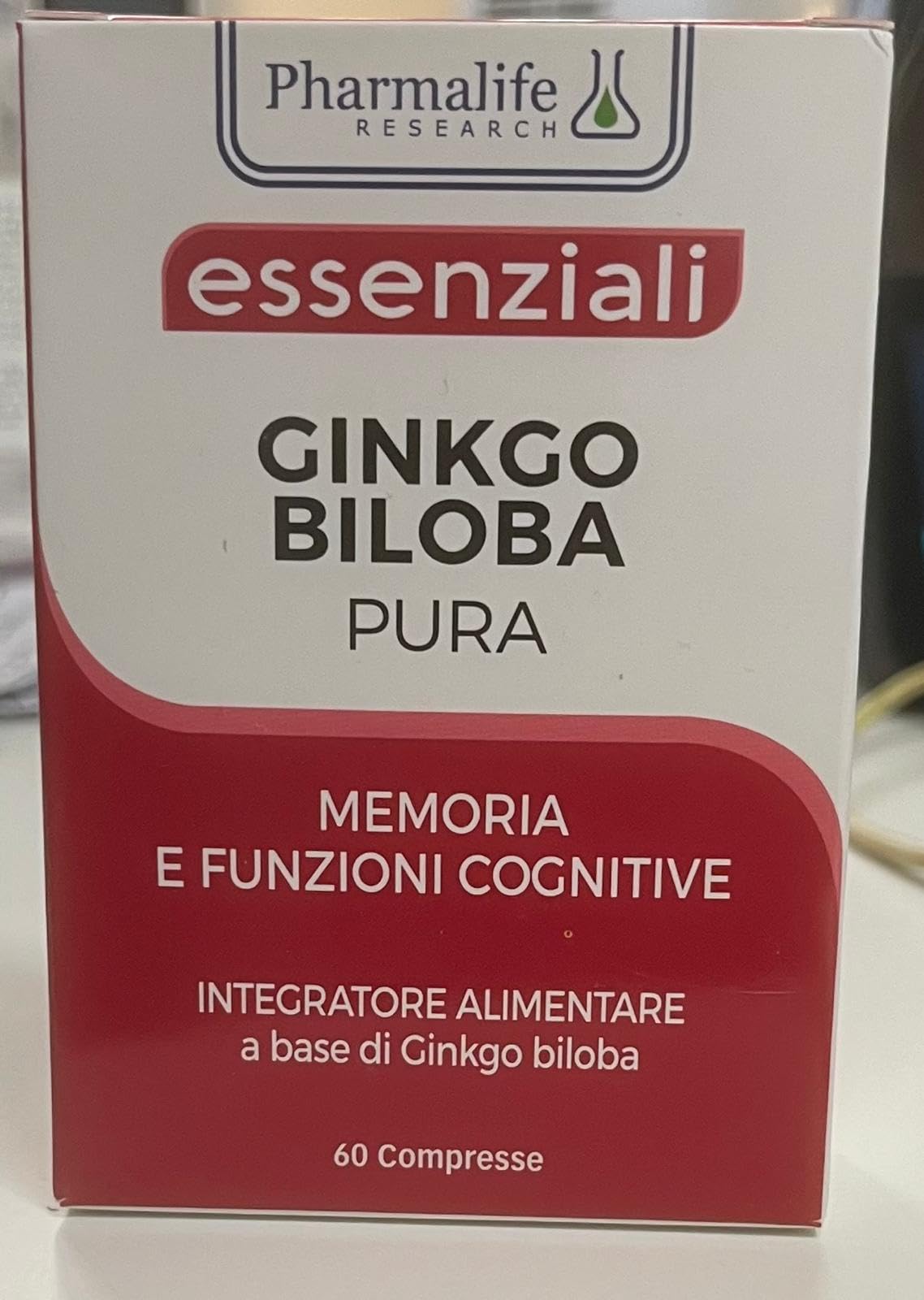 Pharmalife Ginkgo Biloba 100%, 60 Compresse, 30 grammo, 1