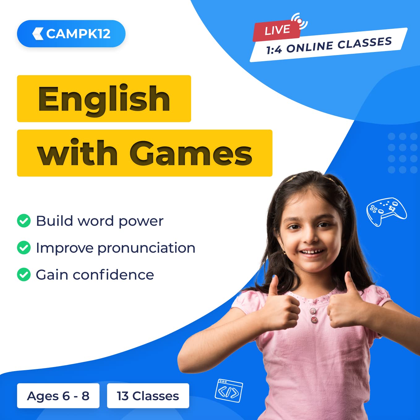 Camp K12 - Learning English through Games - 6-8 yrs - LIVE - 13 classes - 1:4 online group class [Email delivery in 2 Hours- no CD]-image-16