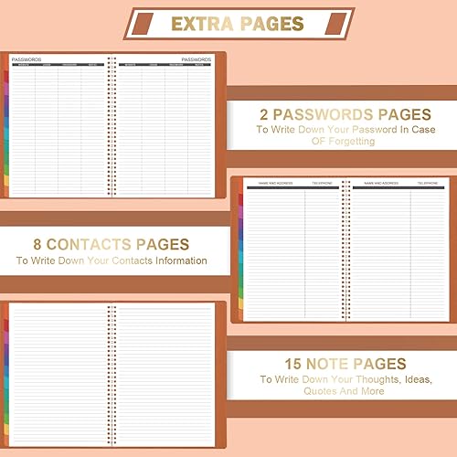 Miniatura 4 de Agenda mensual 2026 – Agenda mensual 2026 de enero de 2026 a diciembre de 2026, 8.86 x 11.4 pulgadas con pestañas recubiertas, bolsillo interior