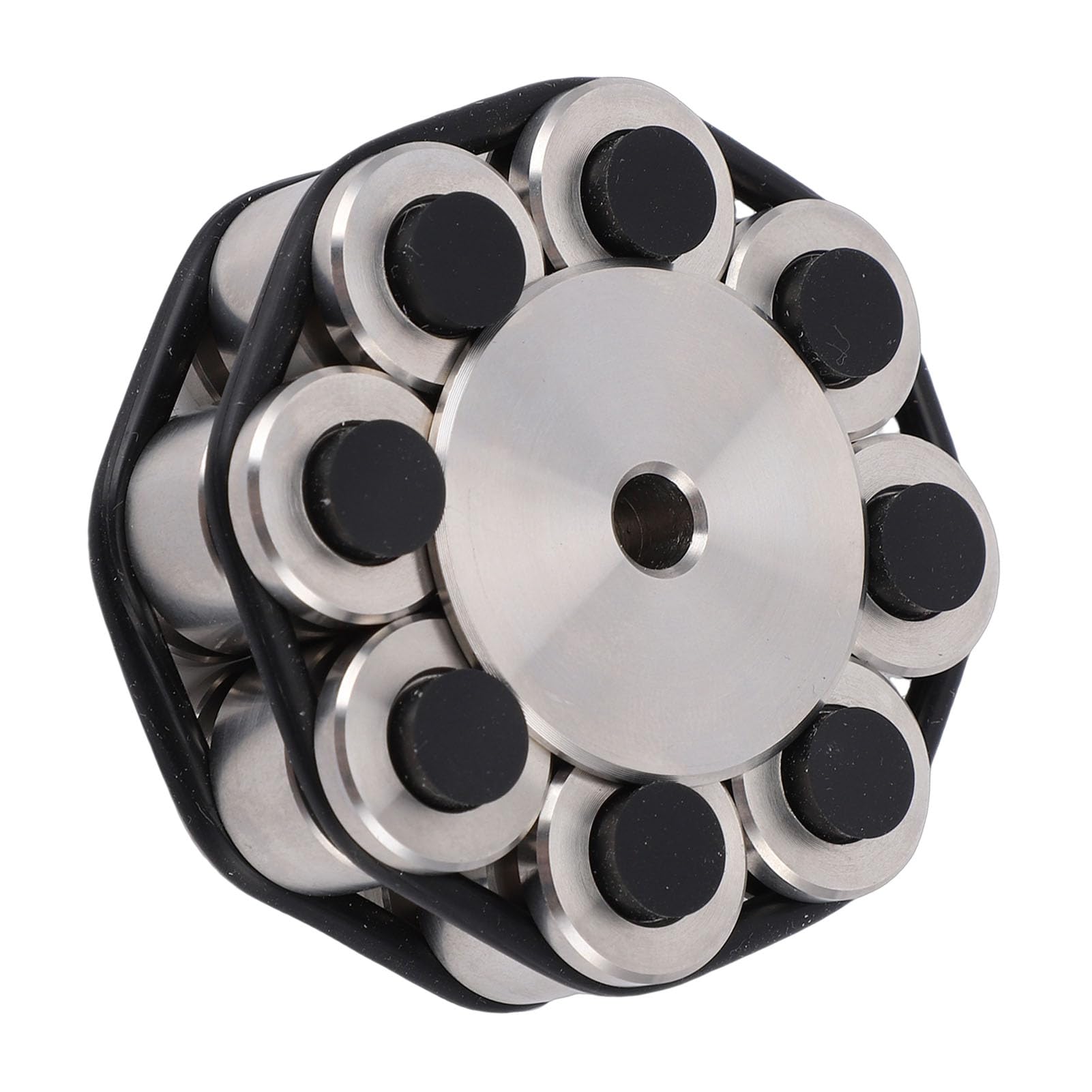 Bewinner HiFi-Schallplatten-Gewichtsstabilisator, Universelle Edelstahl-Plattenspieler-Scheibenklemme mit Rutschfester Unterlage, Ausgewogener Stabilisator für -Plattenspieler