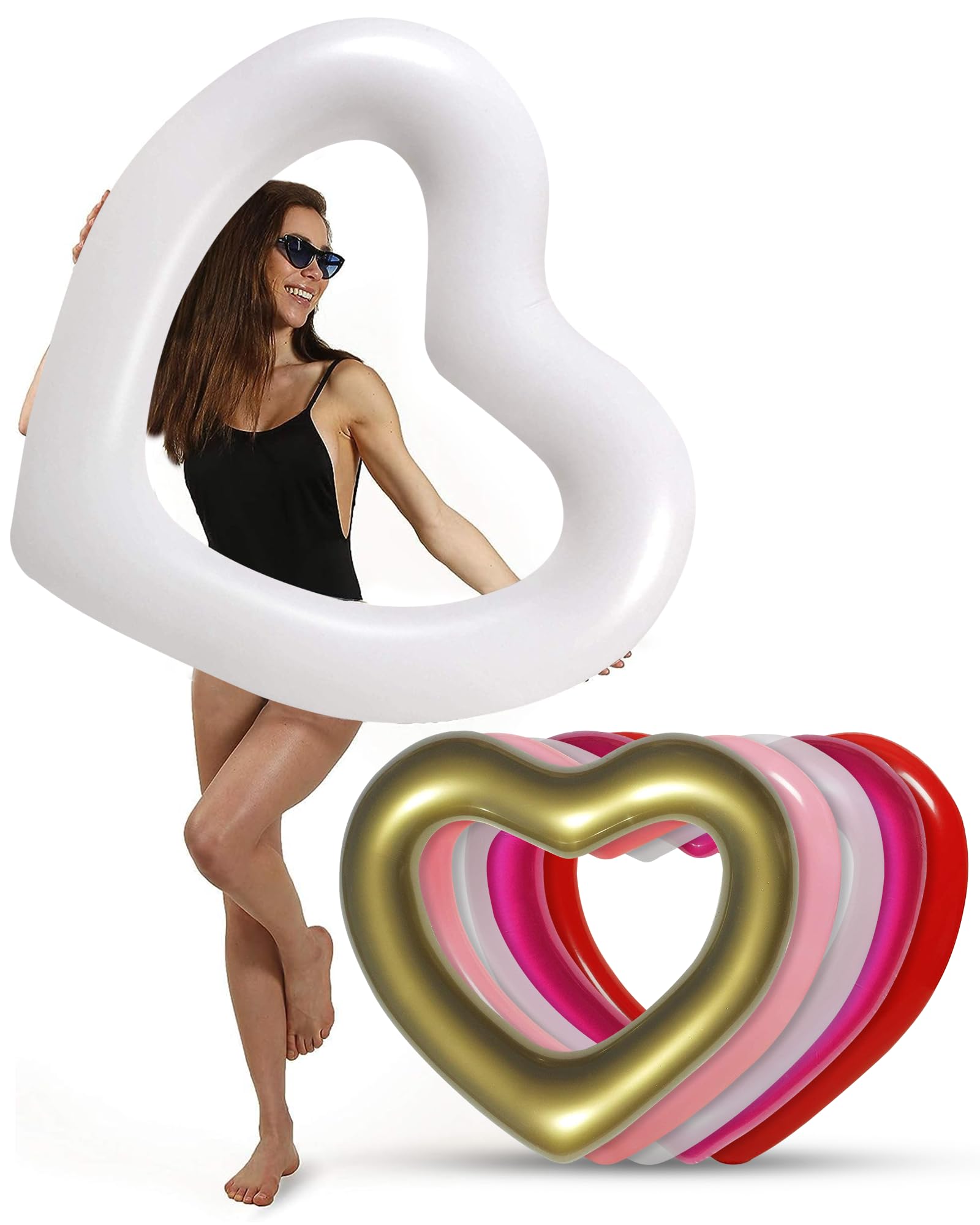 Loteli Heart Pool Float (White)
