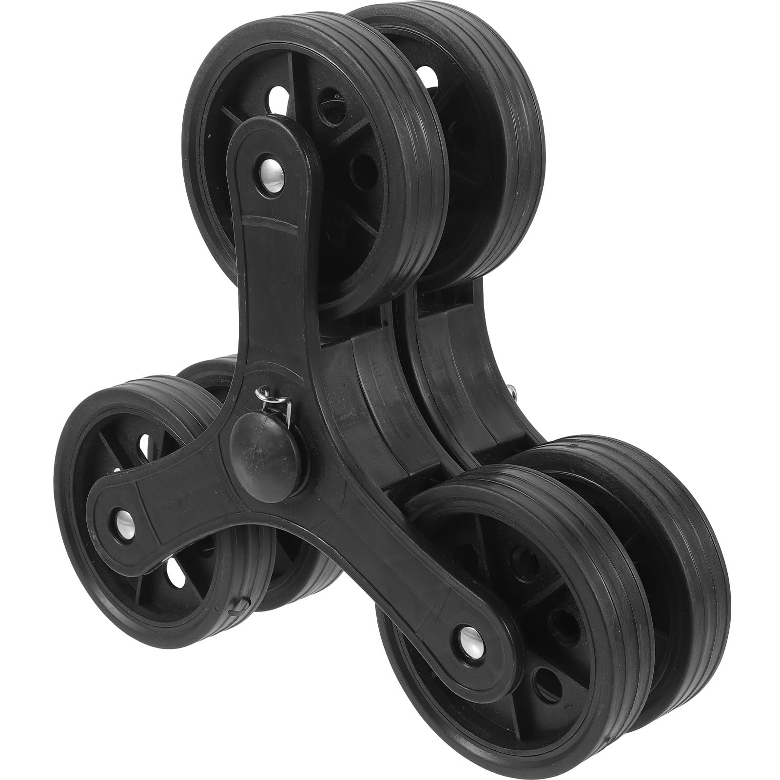 1paire Roues Triangulaires Plastiques pour Chariot de Courses avec Roulements Roues Increvables pour Escalade Escaliers Remplacement pour Chariot Caddie et Trolley Stabilité