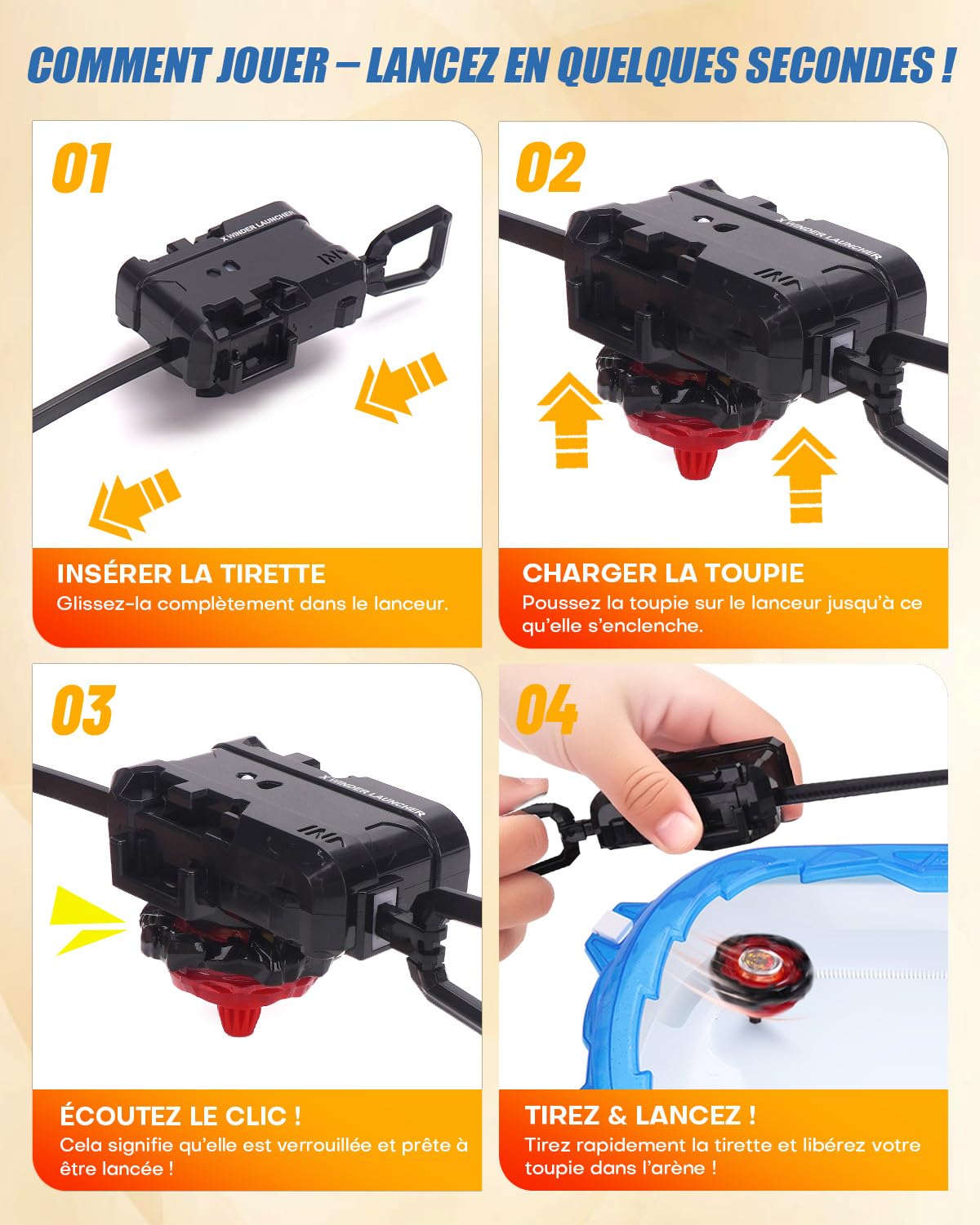 Kit de Démarrage X Stadium – Arène avec 6 Toupies de Combat, 2 Lanceurs, Piste d’Accélération & Toit Protecteur. Cadeau pour Enfants dès 6 Ans