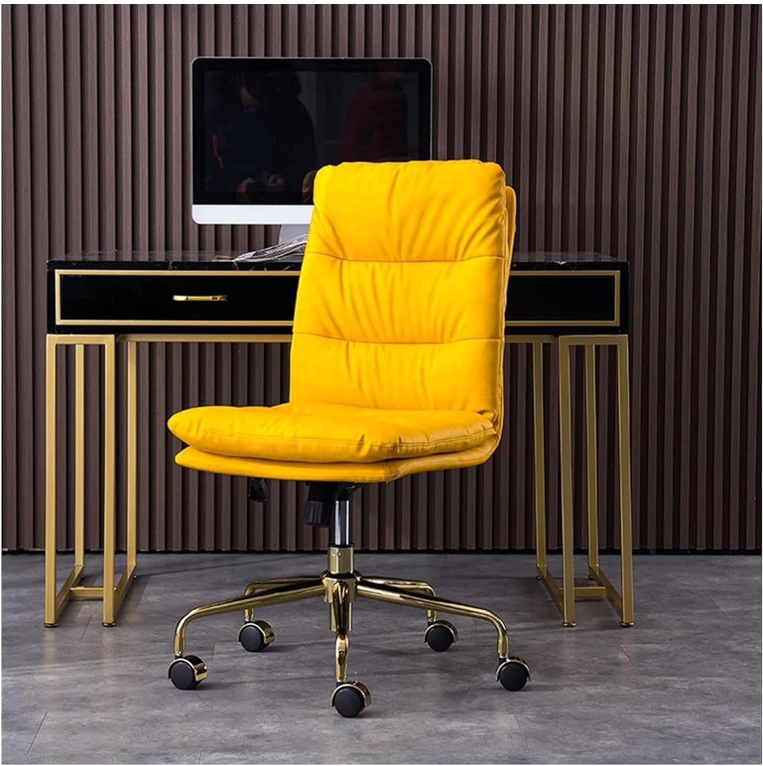 Siège de bureau cuir respirant pivotant pour petit espace
