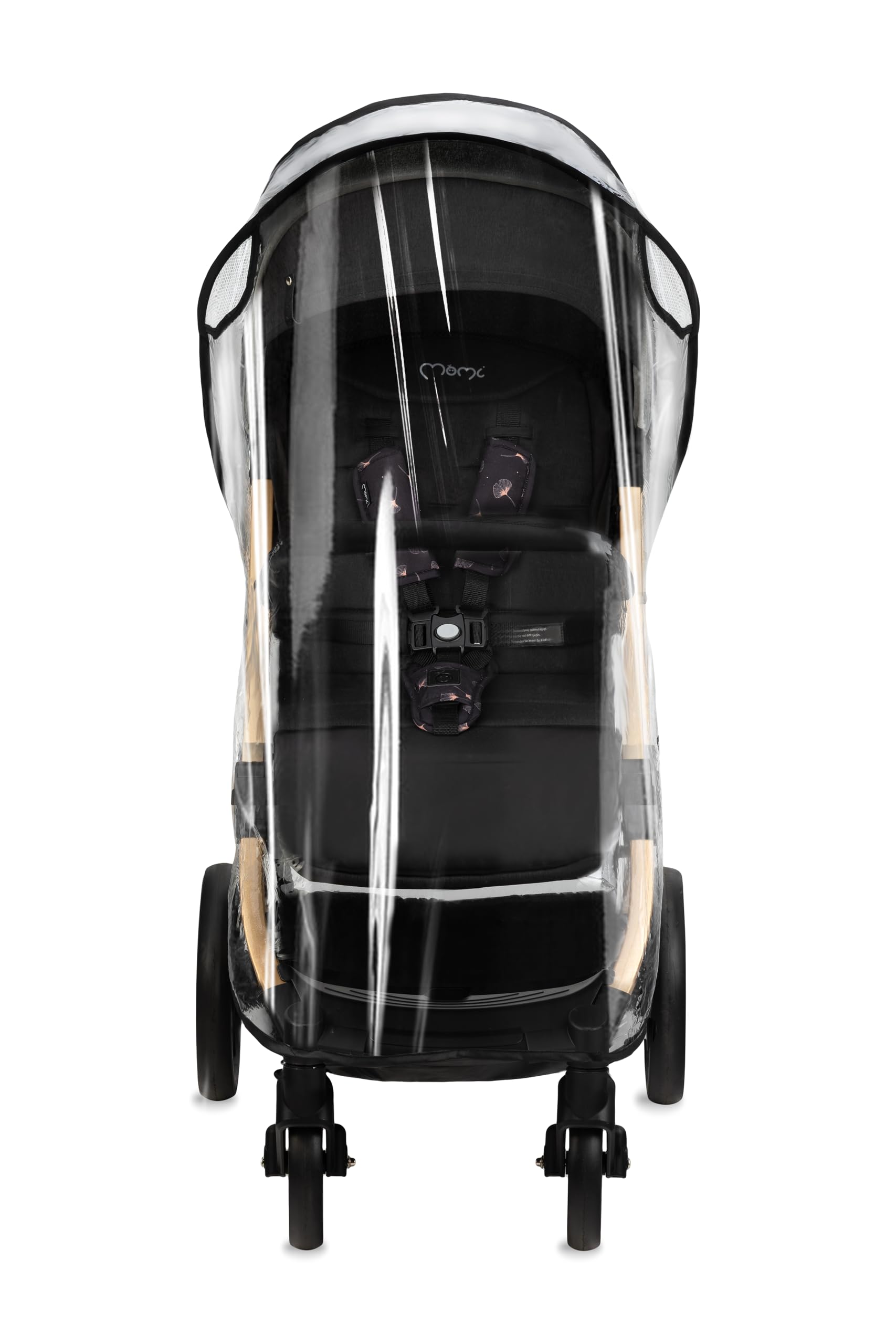 MoMi ESTELLE DAKAR a partir de los 6 meses (hasta 22 kg), silla de paseo plegable con arnés de 5 puntos, cesta de la compra, barra telescópica, se mantiene de pie plegada