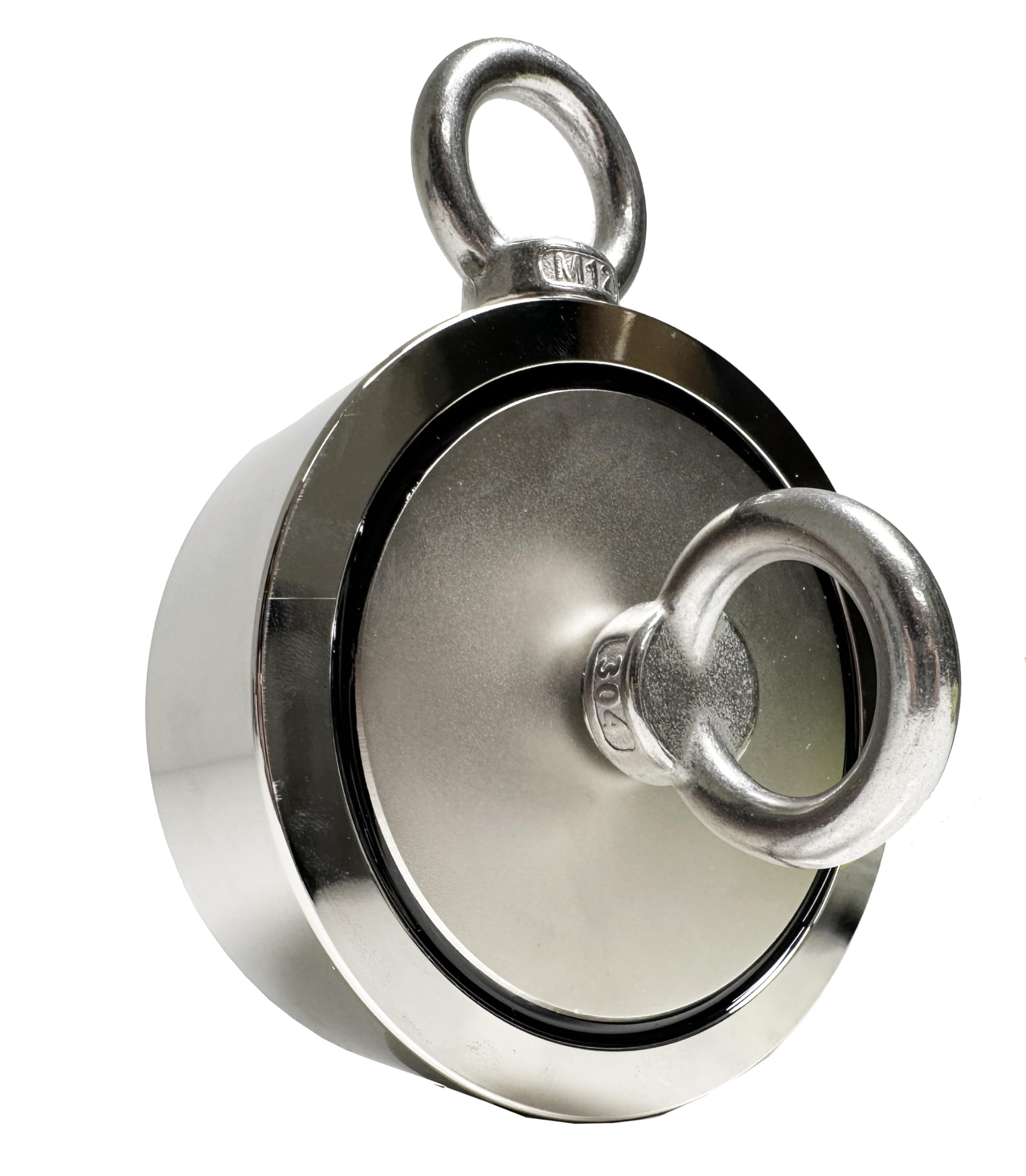 AIMANT NÉODYME BULLDOG DOUBLE FACE 1100KG + CORDE RENFORCÉE 30M (8MM) + COLLE - Aimant Pêche Puissant - Pêche Magnétique