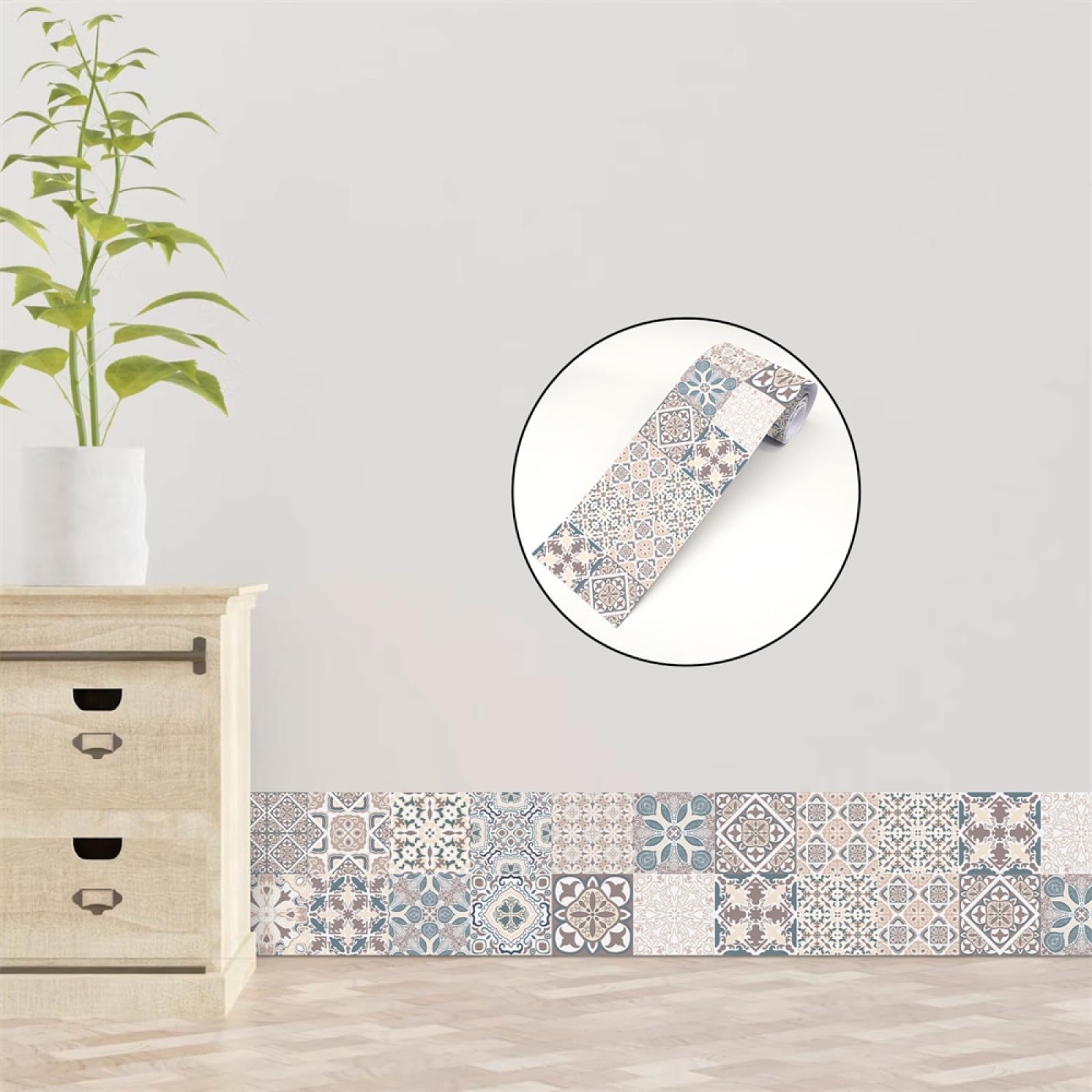 Exquisitos Azulejos Adhesivos de 30 x 240 cm, Color marrón, para baño y Cocina, Vinilo Autoadhesivo para Pared, Resistente al Agua y al Aceite, para decoración del hogar.