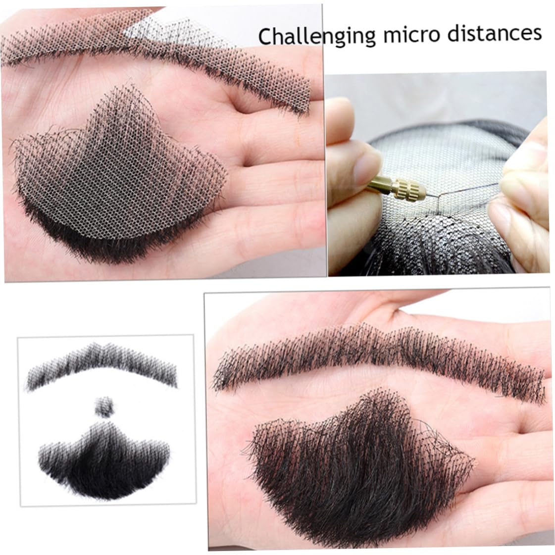 Faux Hommes Barbe de la Barbe réelle Moustache Moustache Barbe la Vie comme la Moustache de Vraie Cheveux Fausse Moustache pour l'homme, Vie comme la Moustache de Vraie Cheveux