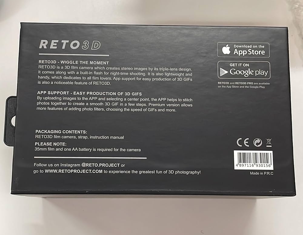 最終値下げ　reto3d フィルムカメラ Amazon | RETO3D Film Camera (ホワイトレトロスペクト