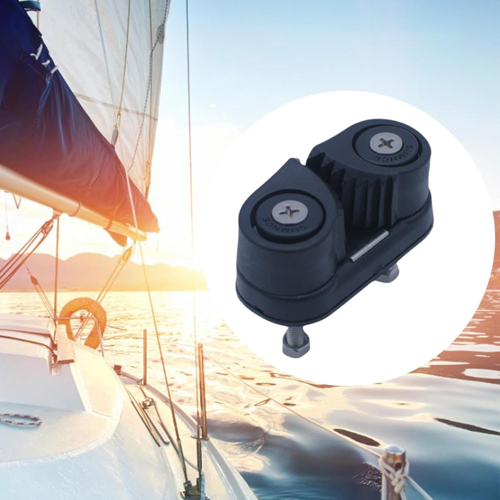 Boat Cam Cleats for Rope | Portable Nylon Rope Cam Cleat | Lightweight Cam Cleat | Black Boat Rope Cam Cleat, Durable Cam Cleat for Kayaks, Sailboats, Small Watercraft, Pilates Reformer