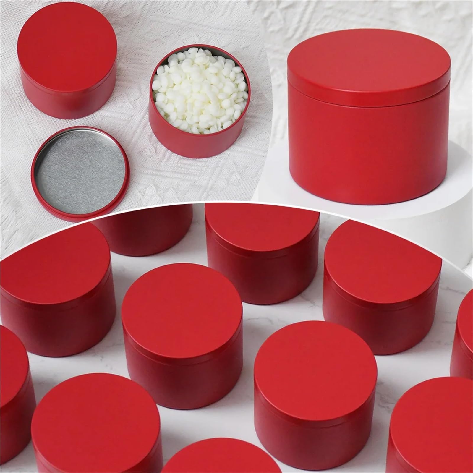 WJLYDM Barattoli for candele, 12 pezzi, contenitori da 8 once for realizzare, barattoli sfusi, fai te(12pcs-8oz-Color 01)