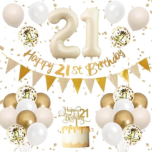 Miniatura 20 de Decoraciones de cumpleaños número 50, globos retro de oro rosa rosa, globos de cumpleaños 50, pancarta de feliz cumpleaños 50 con adornos para 50º