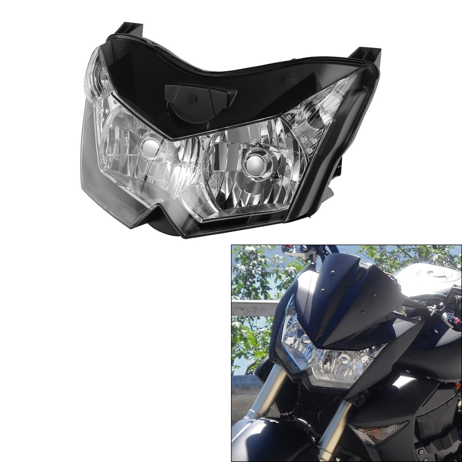 TCMT Front Headlight Lamp Assembly Fit For Kawasaki Z1000 ZRT00B 2007-2009 2008