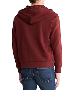 Calvin Klein Men's Relaxed Fit Archive Logo Fleece Full Zip Hoodie