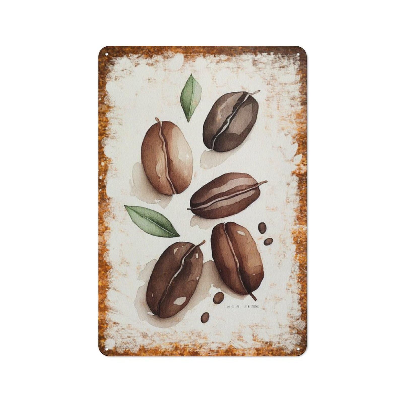 peiyeety Metal Tin Sign Assorted Cocoa Beans Minimalist Pattern Vintage Rustic Wall Art Kitchen Bathroom Bedroom Living Room Cafe Farmhouse Office Garage Home Bar Laundry Room Porch Patio 6x8 Inch