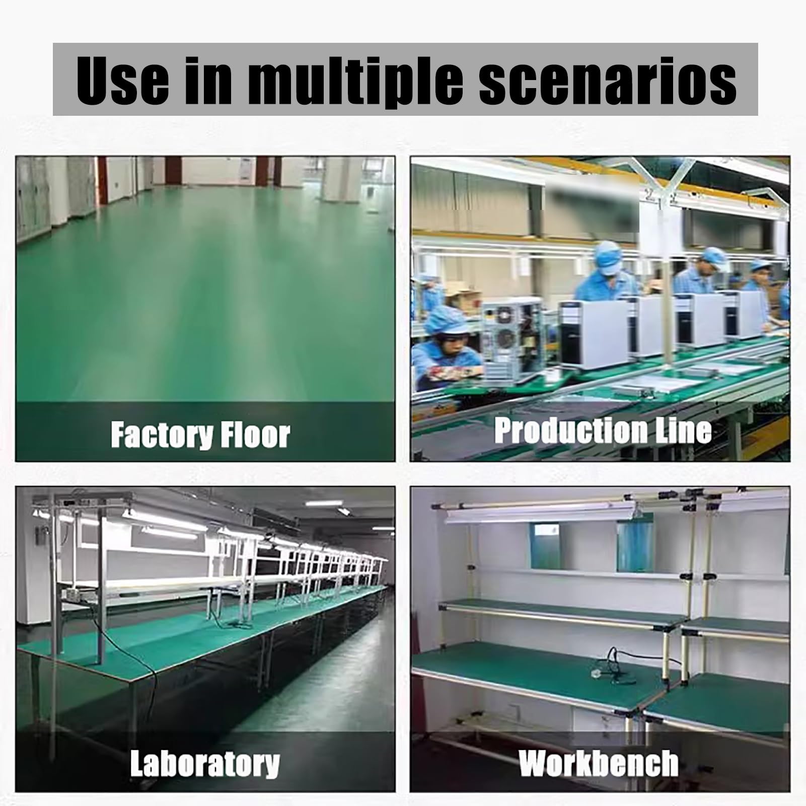 Alfombrilla para banco de trabajo de prevención estática, protector de mesa antiestático de 2 mm de grosor, para trabajos de mantenimiento y uso de escritorio, duradero y fiable, 122 x 1000 cm