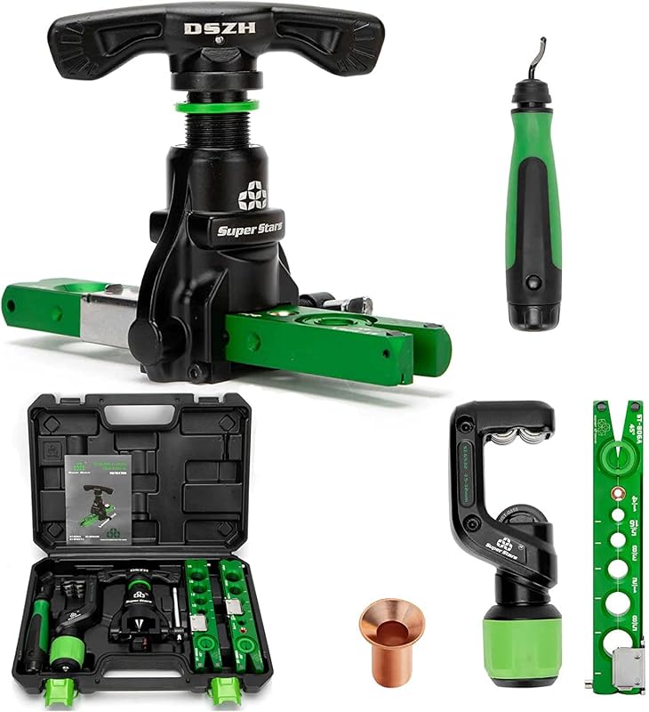 Kit de Flangeador de Tubos FURVOCHY 45° com Cortador e Escariador para Tubos de 6 a 19 mm e 6 a 50 mm