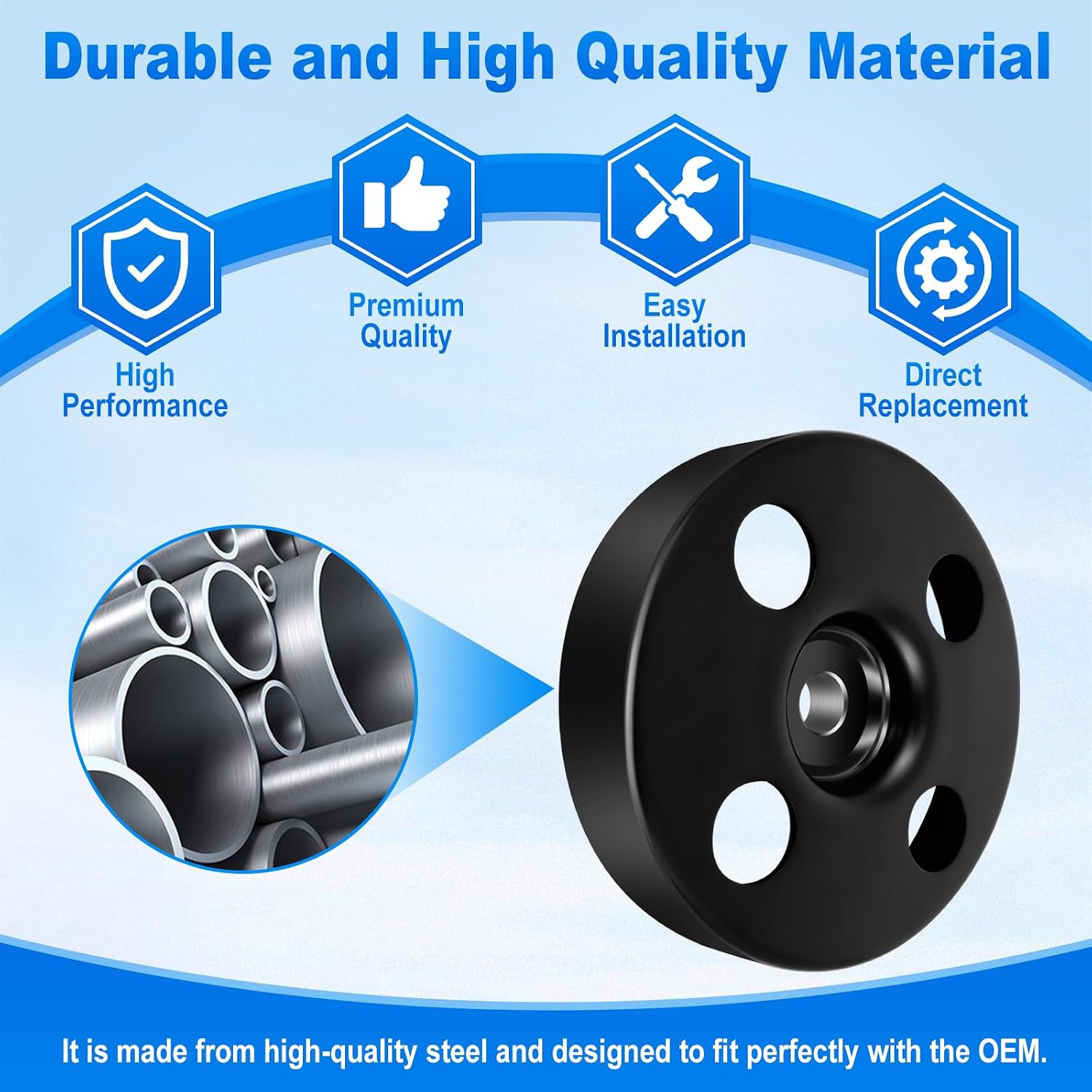8972414162 Vacuum Pump Pulley, Compatible with 1995-2019 Isuzu NPR NPR-HD Gas V8 L96 LQ4 LY6 L31 L05, Replaces for 8-97241-416-0 97241416