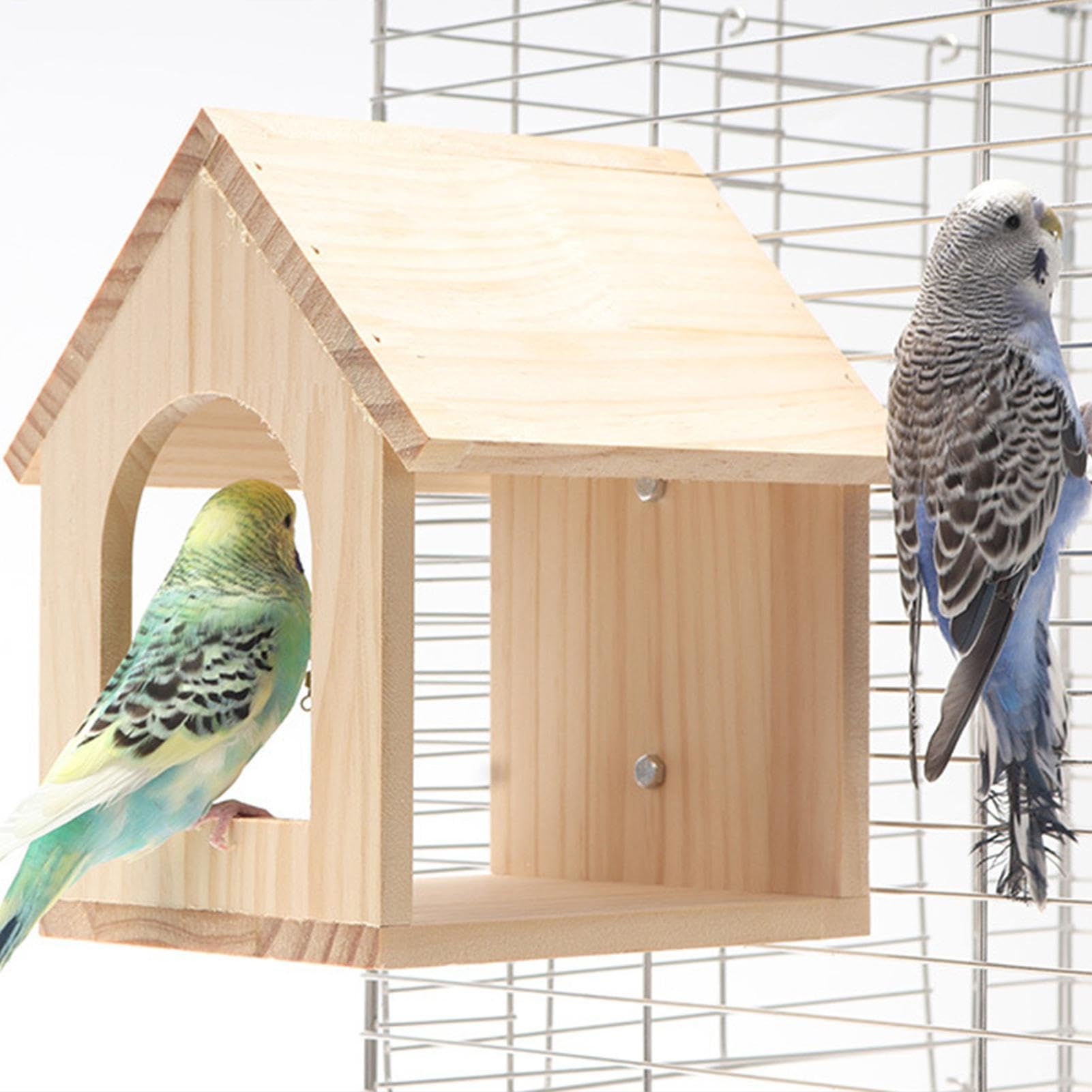 鳥の巣箱写真 Amazon.co.jp: aleawol 野鳥用巣箱 完成品 鳥の巣箱 天然木材