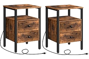 Hoobro End Table with Charging Station: Enhancing Your Nights with Convenience