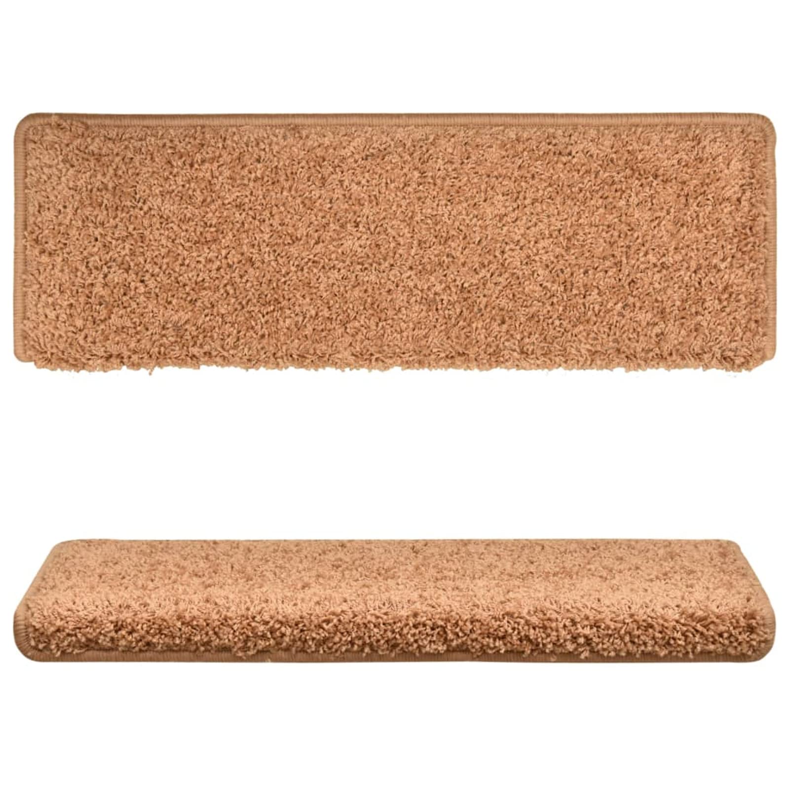 Leepesx Tappetini per Scale 10 pz 65x25 cm Marrone h,Tappetini per Scale,Tappetini per Scale Antiscivolo,Tappetini Autoadesivi per Scale