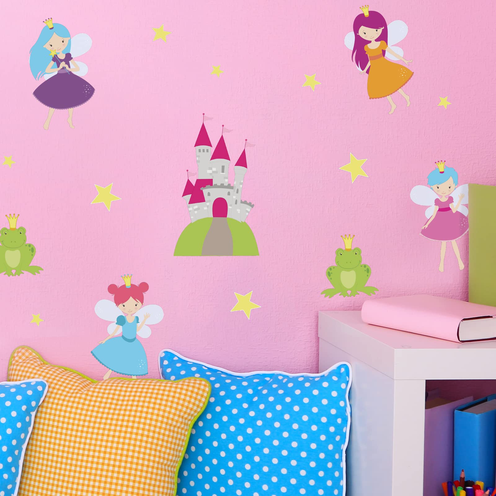 Stickerscape Fairy Wall Stickers (Princess Fairies) | Fairy Wall Stickers for a Children's Bedroom or Nursery | Easy to Apply and Cleanly Removable