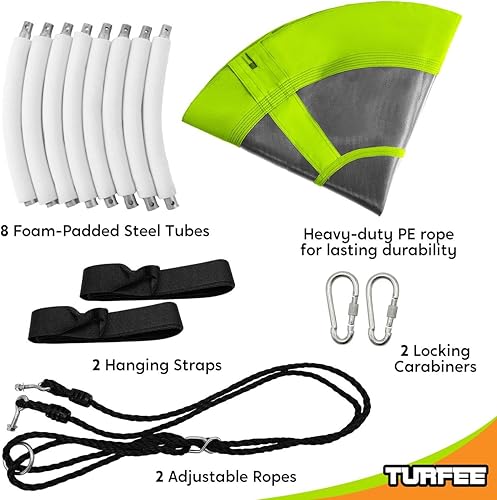 Miniatura 6 de TURFEE Juego de columpios para exteriores  Paquete de 1 kit de reemplazo de asiento de columpio con cadenas de alta resistencia  Accesorios para