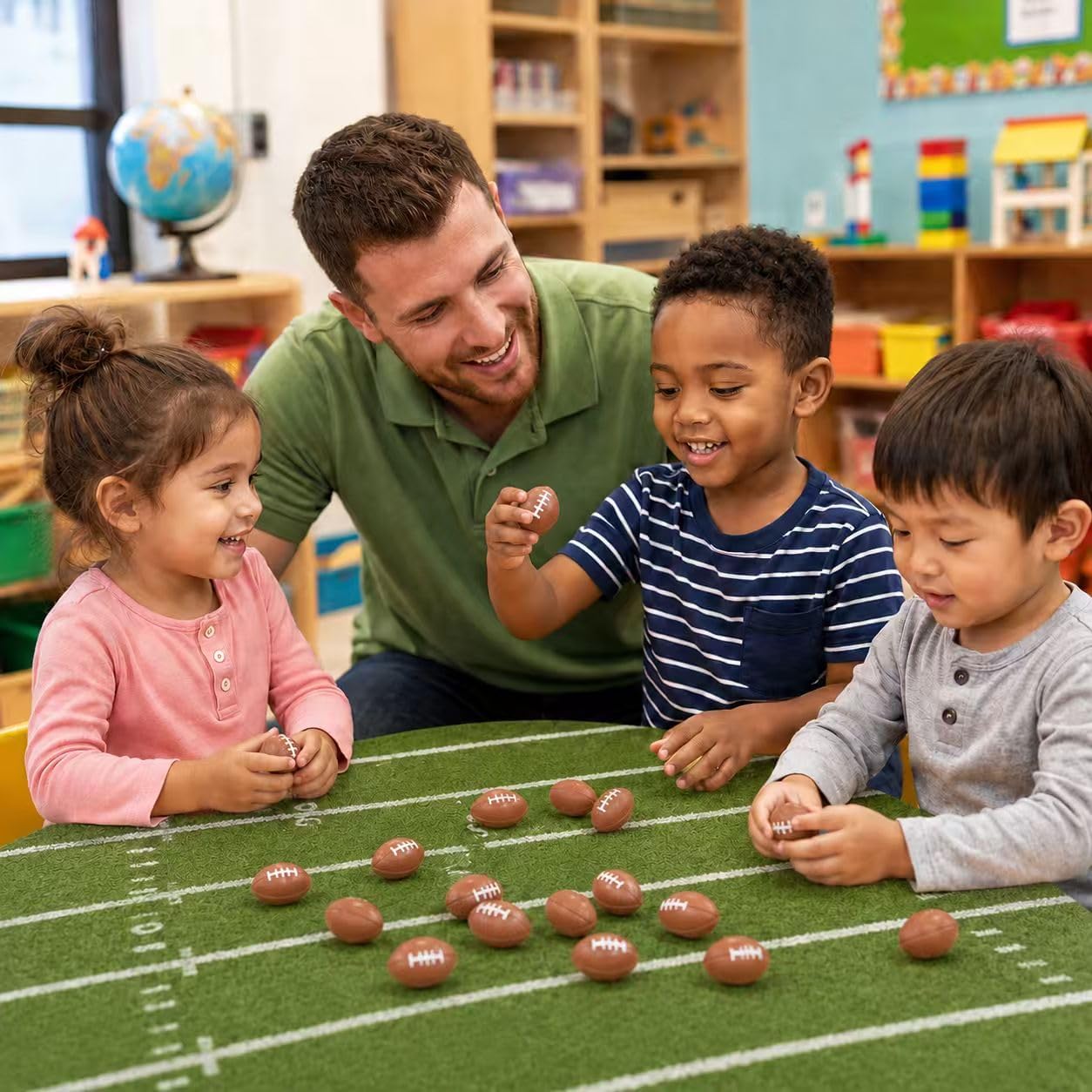 GiftExpress 60 Pack 1.4 Inch Mini Foam Footballs, Party Favors & Prizes