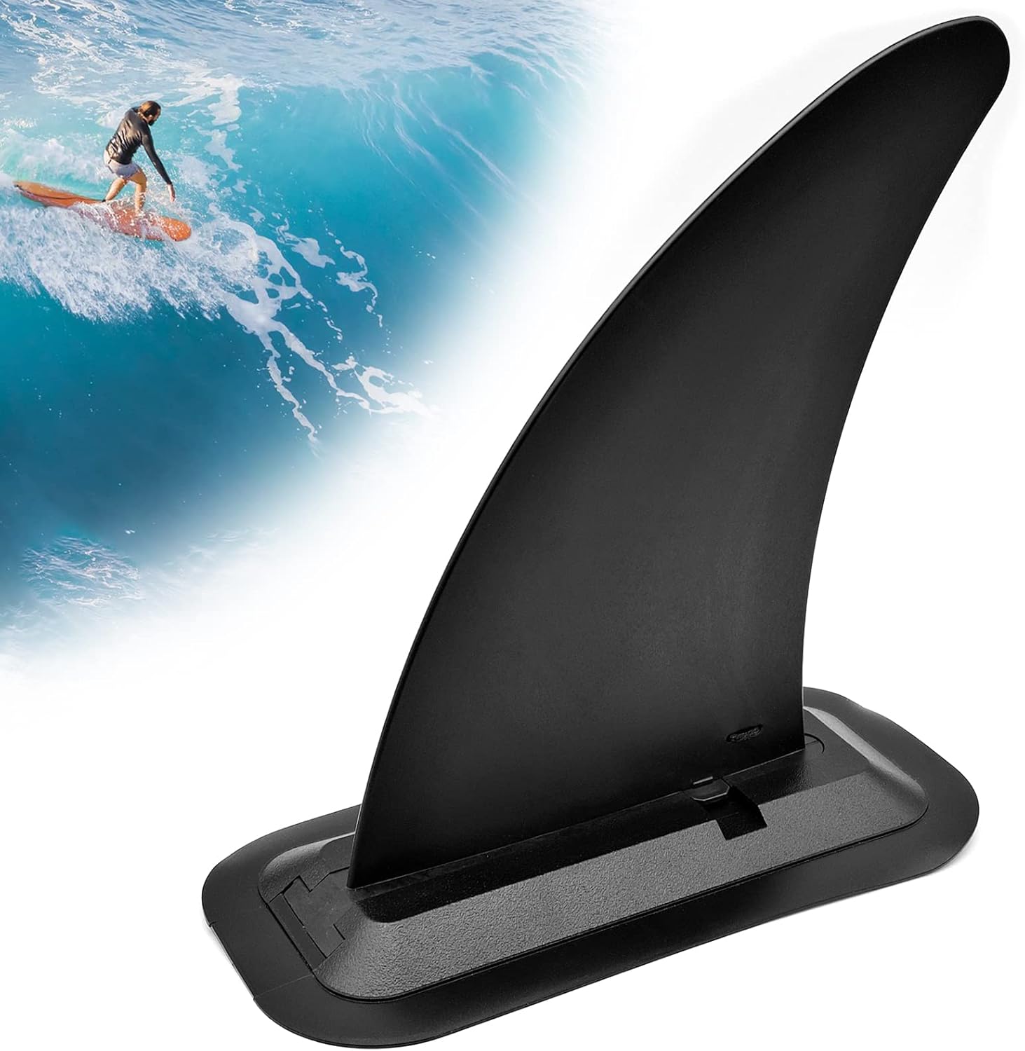 Removable Universal Surfboard SUP Fin with the Fin Base, Detachable
