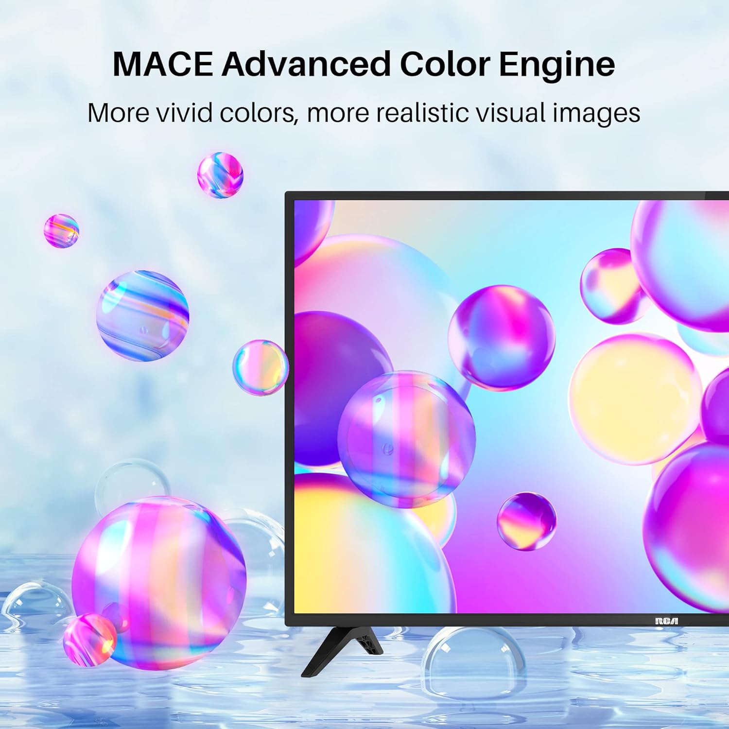 RCA 40 Pollici TV(101cm) Televisori Full HD Triplo Tuner(DVB-T/T2/C/S/S2) Dolby Audio HDMI USB Collegare Fire TV Apple TV PS5 Xbox Modello Hotel(2024)