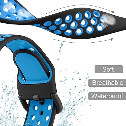 Miniatura 3 de Paquete de 2 correas deportivas para Garmin Venu 2 Plus, Venu Sq  Venu  Vivoactive 3 correas de reloj para mujeres y hombres, correa deportiva de