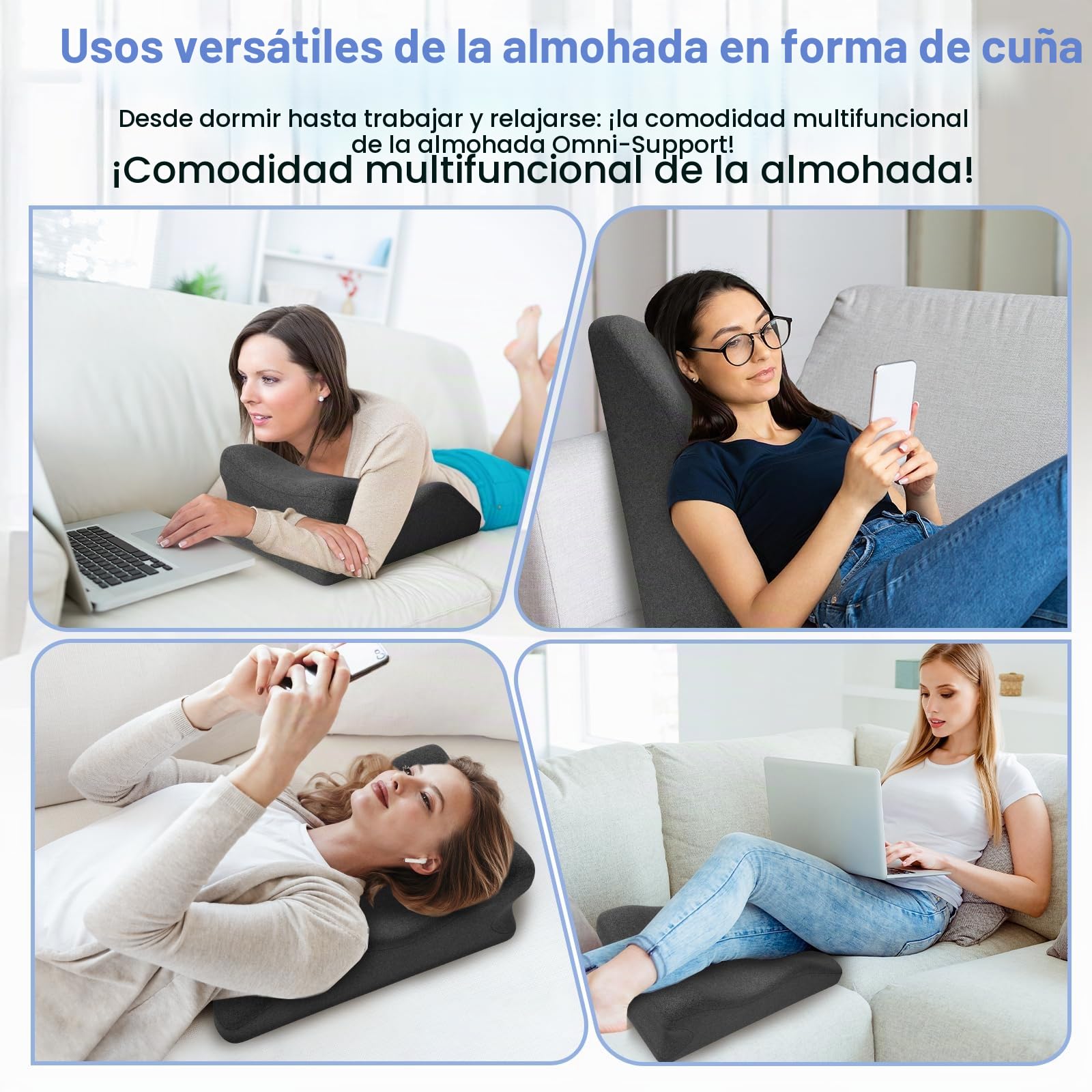 Cojin reposapiernas,Almohada para Piernas Cojin para Piernas Terapéutico,Almohada Piernas Dormir,Cojín Ergonómico para Venas Dolor de Espalda, Rodillas, Post-Operatorio