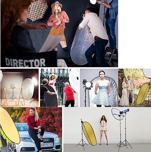 Miniatura 6 de Reflector de luz de fotografía de 24 x 35 pulgadas con clip 5 en 1 portátil ovalado plegable multidisco fotografía estudio cámara fotográfica